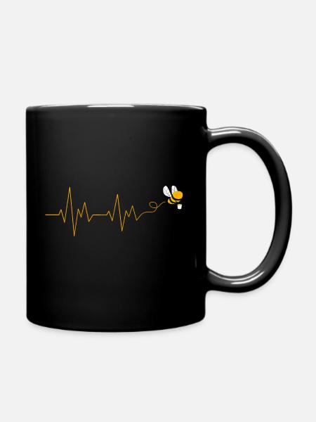 Apiculteur coeur battement cadeau apiculture apiculture - Mug uni - noir