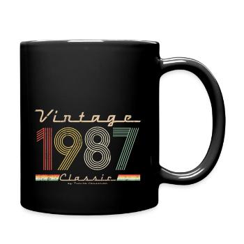 Pseudo anniversaire Vintage Classic 1987 - Mug uni - noir - Droite