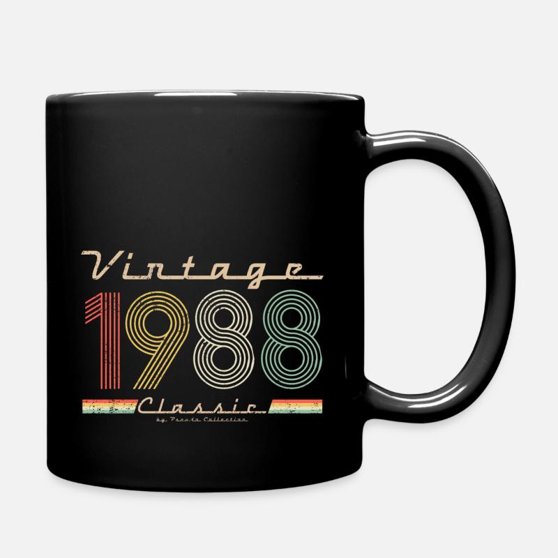 Vintage Classic 1988 Pseudo Geburtstag - Tasse einfarbig - Schwarz