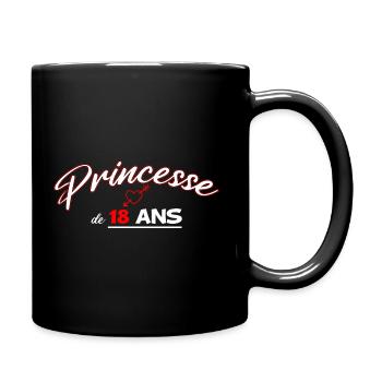 Princesse 18 ans - Mug uni - noir - Droite