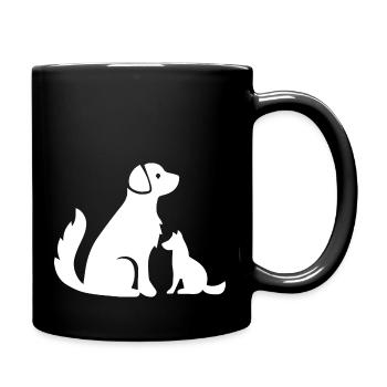 Chien chien - Mug uni - noir - Droite