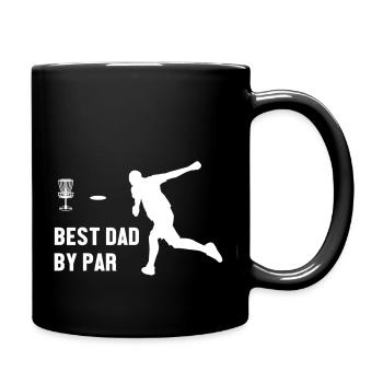 Best Dad By Par Disc Golf Golfing Golfer Gift Disk - Full Colour Mug - black - Right