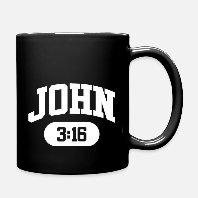 Johannes 3:16 - Tasse einfarbig - Schwarz