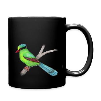 Dessin vert de crayon de pie - Mug uni - noir - Droite