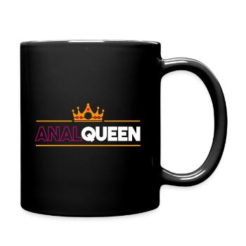 funny gift idea dunb anal queen princess crown - Mug uni - noir - Droite