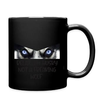 husky dog - Full Colour Mug - black - Right