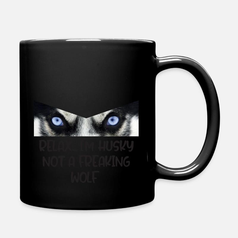 husky dog - Mug uni - noir