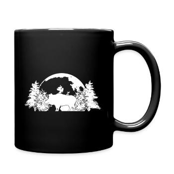 Eber Geschenk Jäger Jagd Wildschwein Jägersmann - Tasse einfarbig - Schwarz - Rechts
