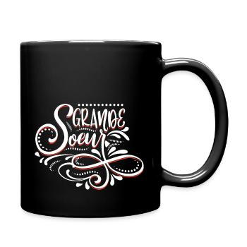 Große Schwester - Tasse einfarbig - Schwarz - Rechts