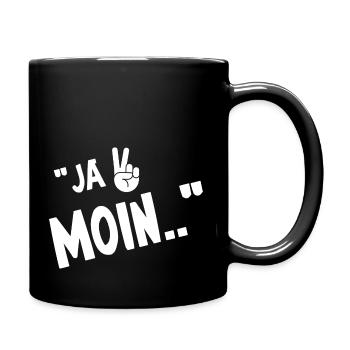 Ja Moin Geschenk Meer Norddeutschland Norden - Tasse einfarbig - Schwarz - Rechts