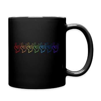 Heavy Metal LGBT Gay Rock Rainbow Regenbogen Shirt - Full Colour Mug - black - Right