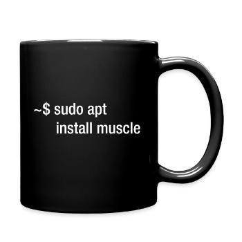 Linux sudo apt installieren Muskel - Tasse einfarbig - Schwarz - Rechts