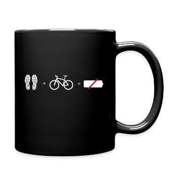 If you have a bike, you don't need a battery - Full Colour Mug - black - Right