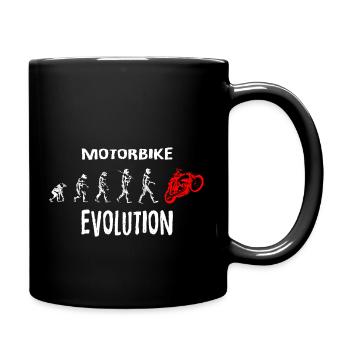 Motorbike Evolution Geschenkidee T shirt Motorrad - Tasse einfarbig - Schwarz - Rechts