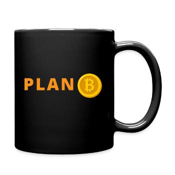 Bitcoin Plan B - Full Colour Mug - black - Right