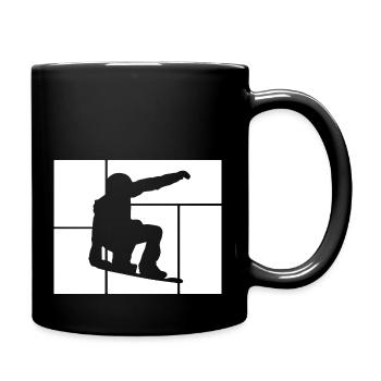 Snowboard Snowboarder - Tasse einfarbig - Schwarz - Rechts