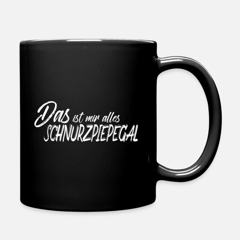 Das ist mir alles schnurzpiepegal - Info 2 - Tasse einfarbig - Schwarz