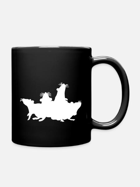 Ratpack Rats Motif - Full Colour Mug - black