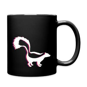 stinktier - Tasse einfarbig - Schwarz - Rechts