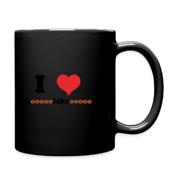 i love goldkrone - Tasse einfarbig - Schwarz - Rechts