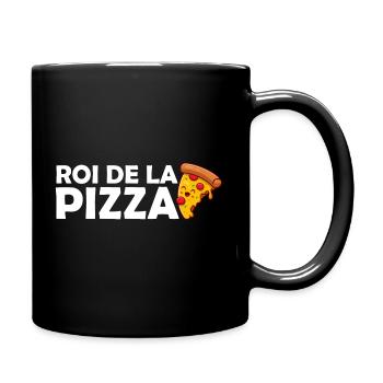 Pizza - Pizzeria - Cadeau - Manger - Drôle - Roi - Mug uni - noir - Droite