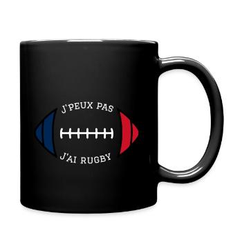 J peux pas j ai rugby - Mug uni - noir - Droite