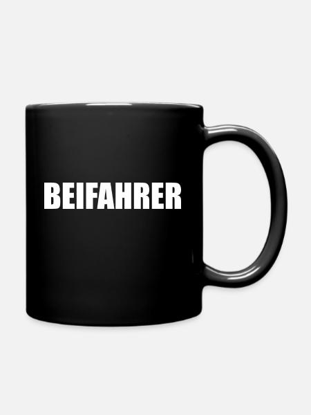 Beifahrer sind die besten - Tasse einfarbig - Schwarz