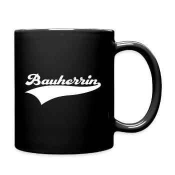 Bauherrin - Tasse einfarbig - Schwarz - Rechts