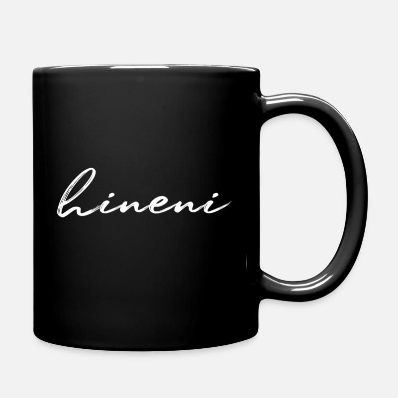 hineni- here i am - Tasse einfarbig - Schwarz