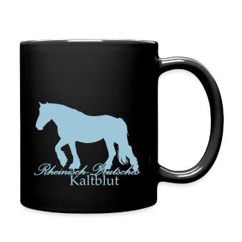 Rheinisch Deutsches Kaltblut Pferd - Tasse einfarbig - Schwarz - Rechts