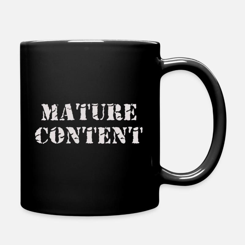 mature content - Full Colour Mug - black