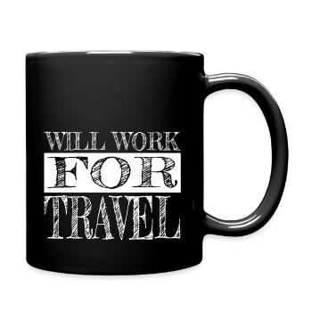 travel jokes sayings geek present typography - Tasse einfarbig - Schwarz - Rechts