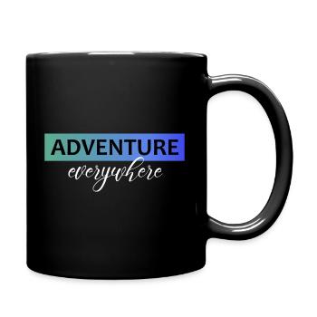Adventure everywhere - Tasse einfarbig - Schwarz - Rechts