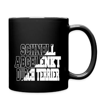 zitat geburtstagsgeschenk hundehalter - Tasse einfarbig - Schwarz - Rechts