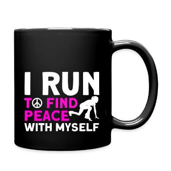 Motivation Streak Running Runner Marathon - Full Colour Mug - black - Right