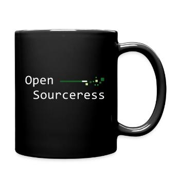 OpenSource Female white - Tasse einfarbig - Schwarz - Rechts