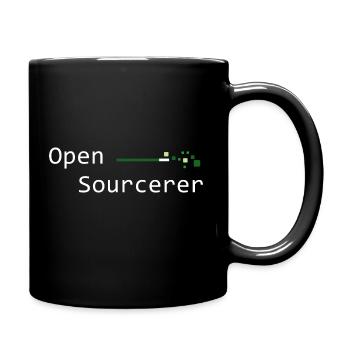 OpenSource Male white - Tasse einfarbig - Schwarz - Rechts