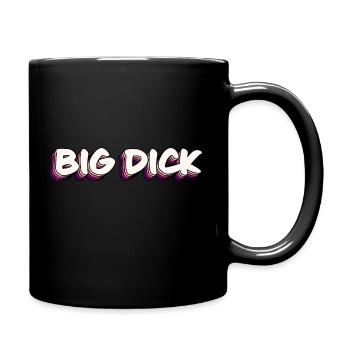 Gros pénis texte drôle - Mug uni - noir - Droite