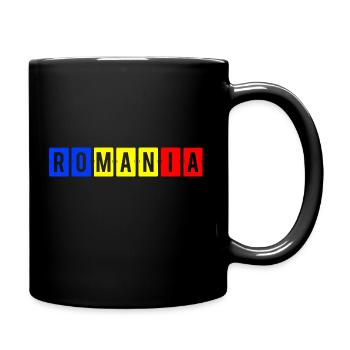 romania 003 - Tasse einfarbig - Schwarz - Rechts