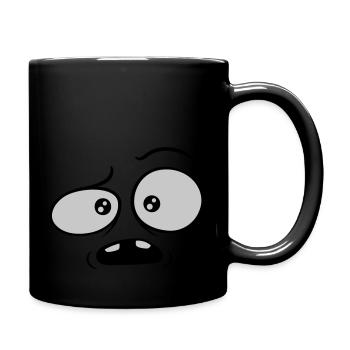 Visage comique confus sceptique - Mug uni - noir - Droite