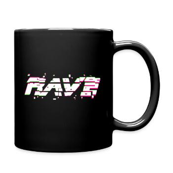 Rave - Tasse einfarbig - Schwarz - Rechts