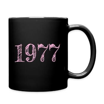 1977 Vintage Year of construction Birthday Congratulations - Full Colour Mug - black - Right