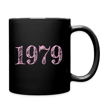 1979 Jahrgang Baujahr Geburtstag Glückwunsch - Tasse einfarbig - Schwarz - Rechts