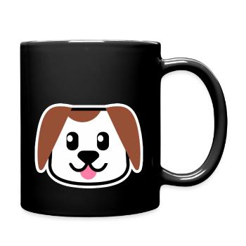 Chien tire la langue kawaii ! - Mug uni - noir - Droite