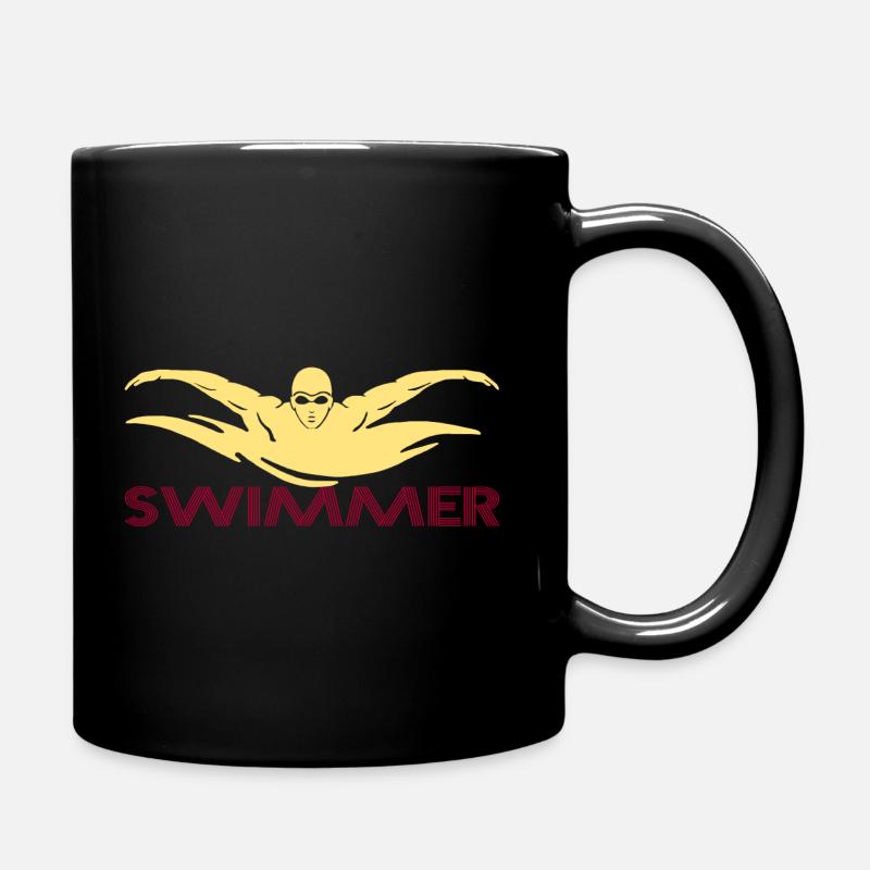 Swimmer - Tasse einfarbig - Schwarz