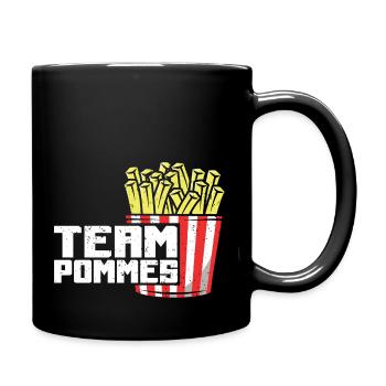 Team Pommes French Fries Crew Pommes Frites Gesche - Tasse einfarbig - Schwarz - Rechts