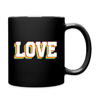 Love Rainbow - Full Colour Mug - black - Right