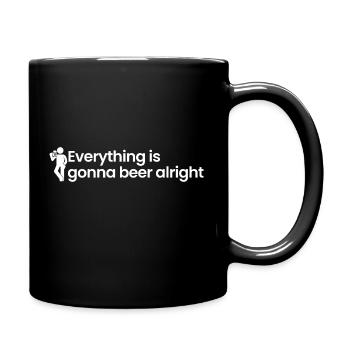 Tout va bien à la bière - Mug uni - noir - Droite