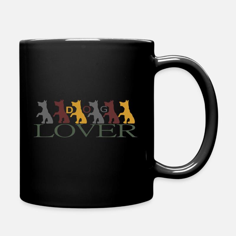 DOG Lover - Tasse einfarbig - Schwarz