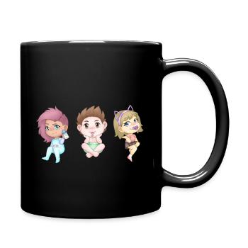Maskottchen Schnitt Gross - Tasse einfarbig - Schwarz - Rechts